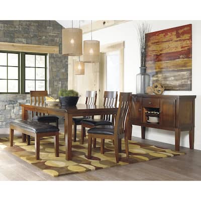 Signature Design by Ashley Ralene Medium Brown 7-Piece Dining Package