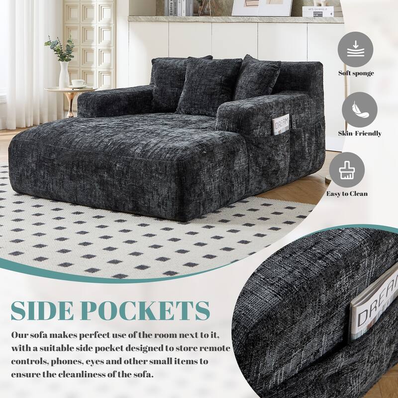 Futon Sofa Bed,3-in-1 Multi-Functional Corduroy Sleeper Couch Pull-Out Bed,Adjustable Backrest and Pillows,Convertible Sofa Bed