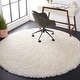 preview thumbnail 52 of 61, SAFAVIEH Flokati Shag Mia 2.75-inch Thick Rug 5'3" Round - Ivory