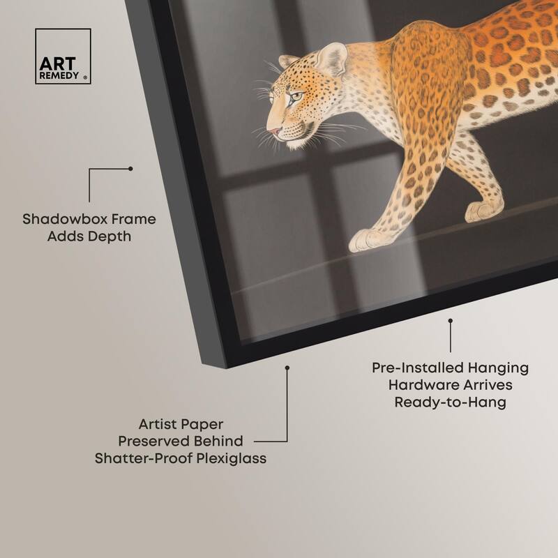 Golden Leopard Shadowbox by Art Remedy