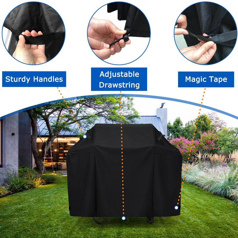 Heavy Duty BBQ Gas Grill Cover Waterproof UV Fade Resistant - 55"x 30"x 47"