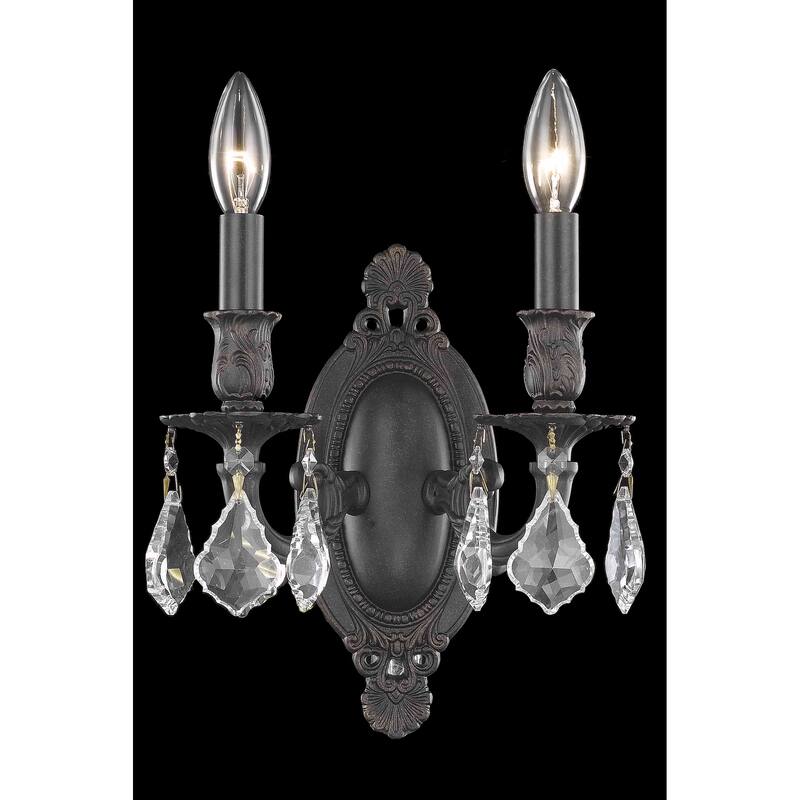 Fleur Illumination 2 light Dark Bronze Wall Sconce
