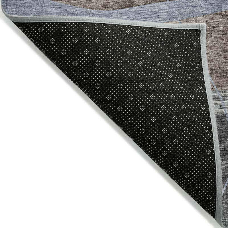 HomeRoots Abstract Transitional Rectangle Outdoor Rug