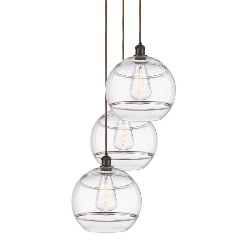 Innovations Lighting 113B-3P-41-19 Rochester Pendant Rochester 3 Light - Oil Rubbed Bronze / Clear