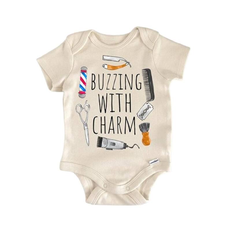 Barber Hairdress Haircut - Baby Boy Girl Clothes Infant Bodysuit Funny Cute Newborn - White - 0-3M