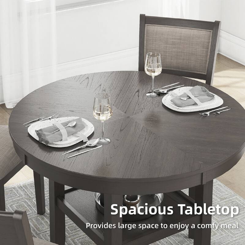 Signature Design by Ashley Langwest Dining Table and 4 Chairs (Set of 5)