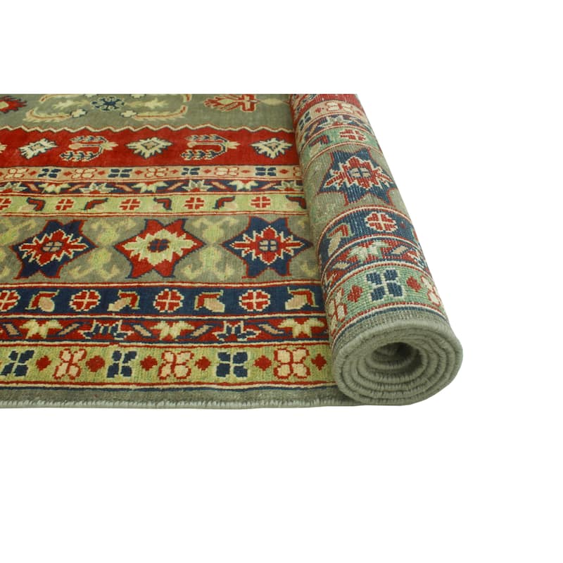 Kazak Celenia Grey/Red Rug - 8'4" x 11'2"
