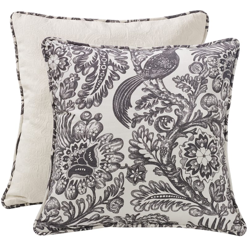 HiEnd Accents Augusta Toile Euro Sham, 27"x27"