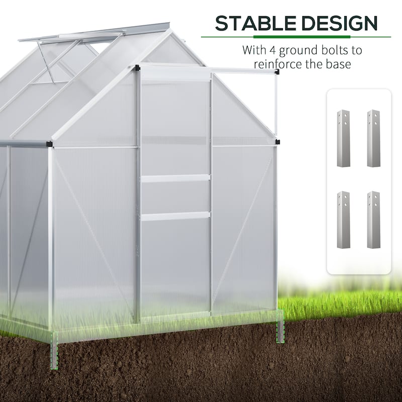 6'x6' Walk-in Garden Greenhouse Kit