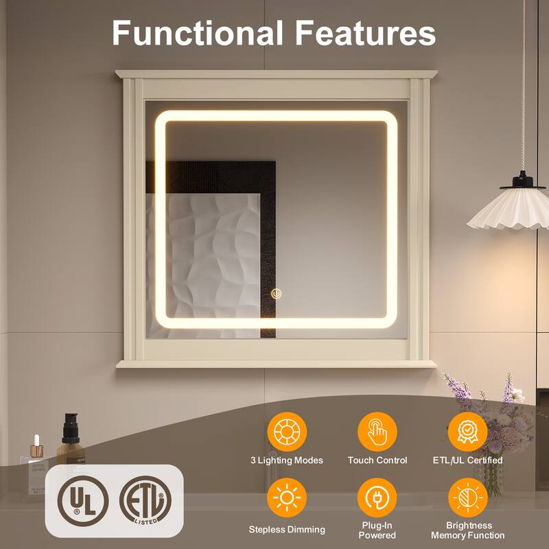 6 Drawer Dresser with Lighted Mirror