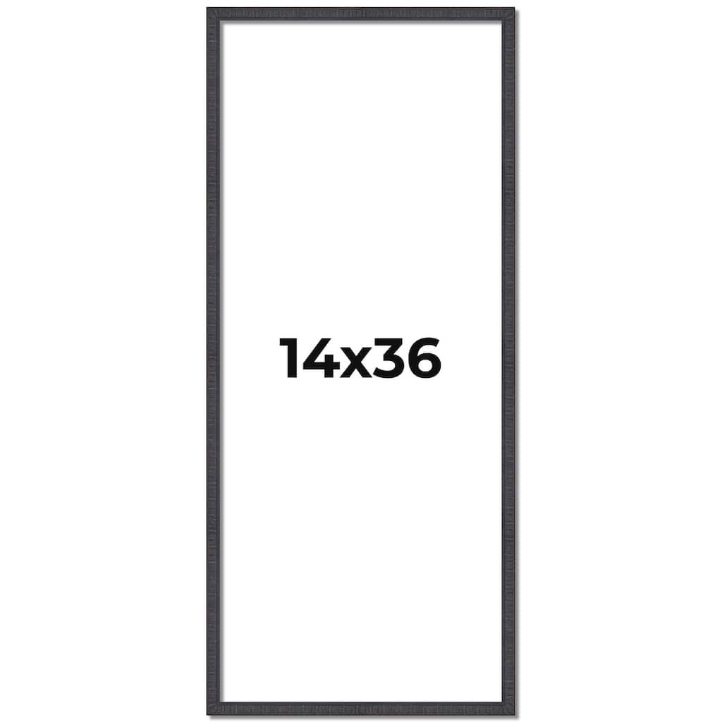 14x36 Frame Brown Picture Frame - Complete Modern Photo Frame Includes