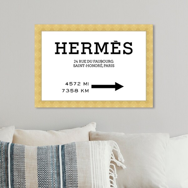 Oliver Gal 'Faubourg Road Sign Minimalist' Fashion and Glam Wall