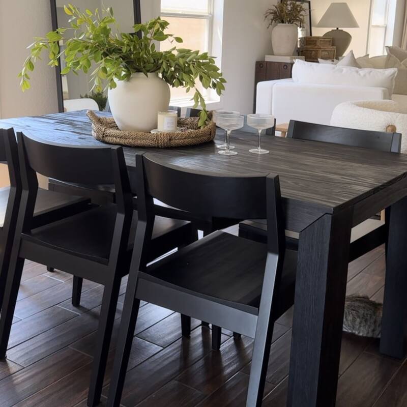 Plank and Beam Modern Solid Wood Dining Chair - Set of 2
