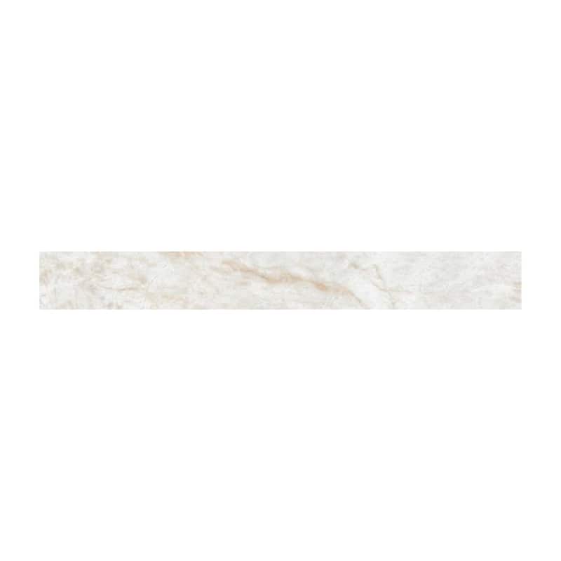 Galleria White 3x24 Semi-Polished Porcelain Bullnose Tile Trim - 3 x 24 - 1-Piece