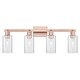 preview thumbnail 49 of 76, Innovations Lighting Endless Possibilities Arcadia - Clymer - 4 Light 31" Bath Vanity Light Antique Copper/Seedy