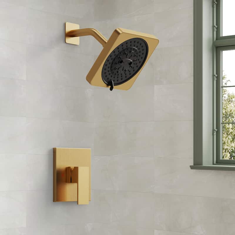 7-Spray Shower Faucet with 8 in. Widespread Double Handle Bathroom Faucet