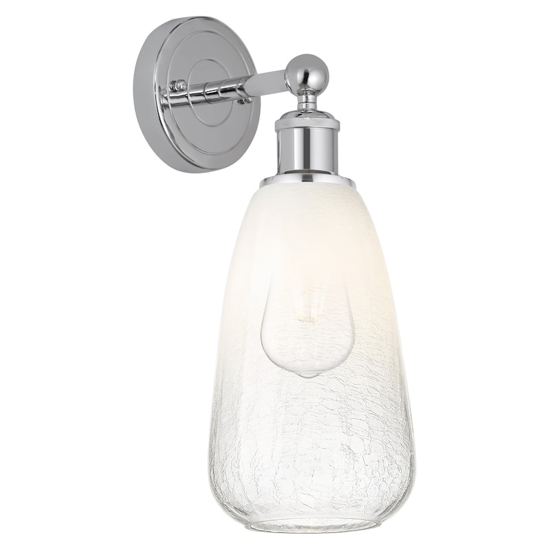 Innovations Lighting 616-1W-16-6 Brookhaven Almond Sconce Brookhaven - Polished Chrome / Opal