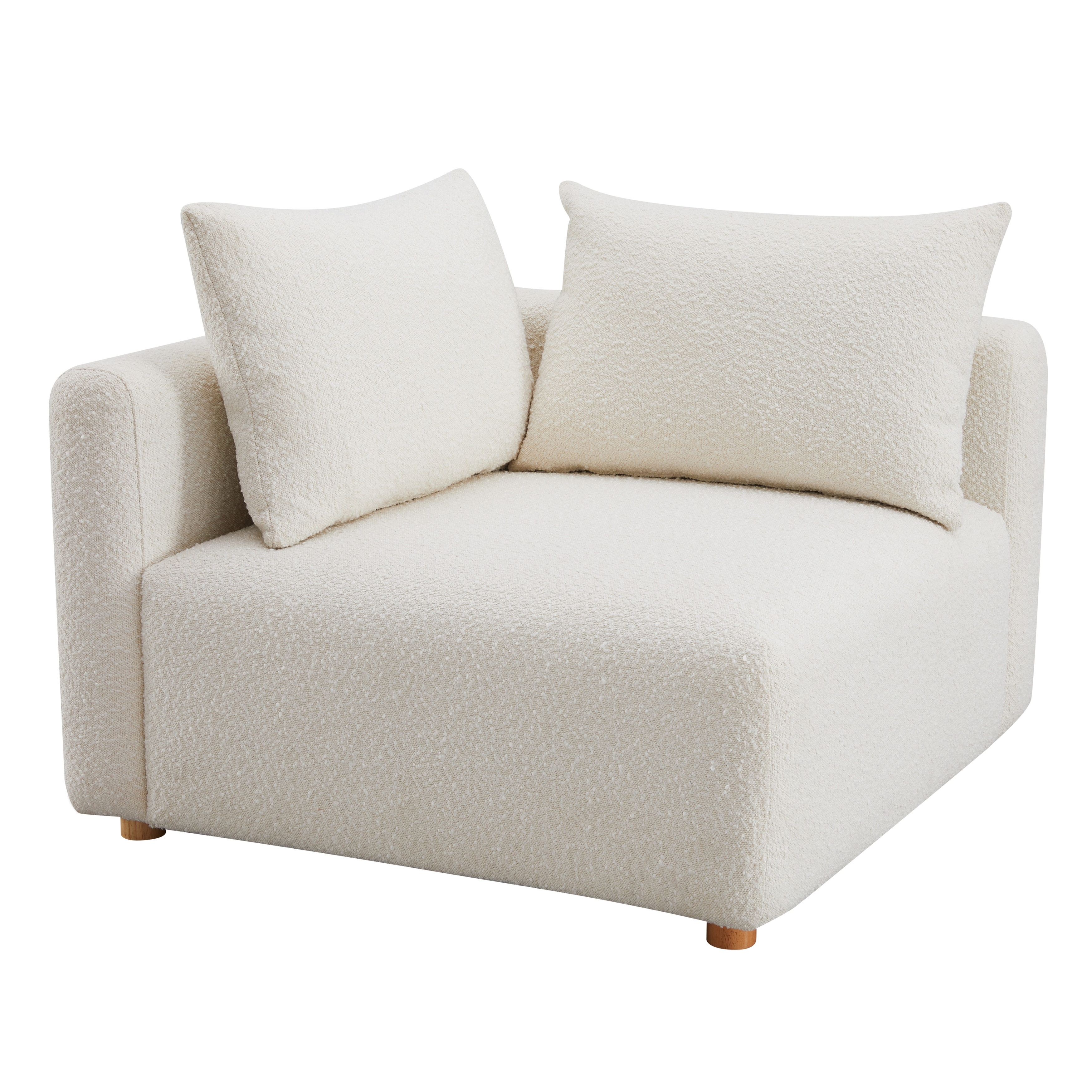 Hangover Cream Upholstered Modular Corner Chair