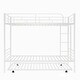 preview thumbnail 17 of 16, White Twin over Twin Size Metal Bunk Bed With Trundle, Can be Divided into Two Beds