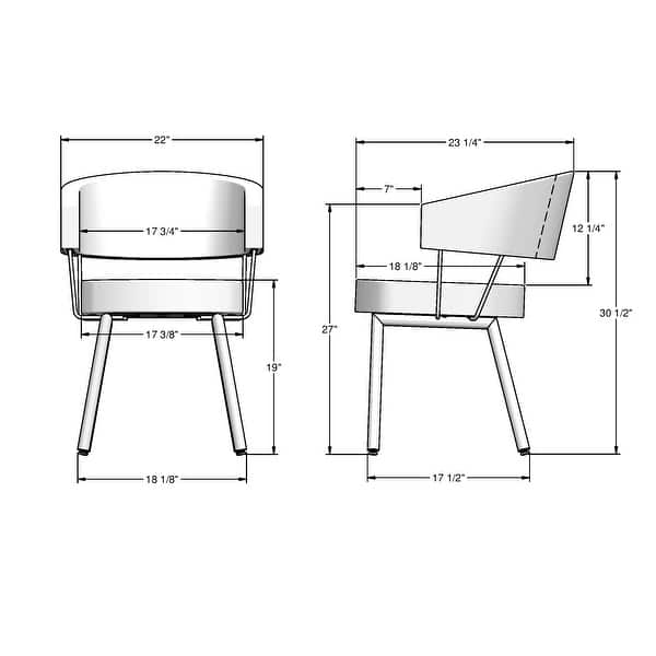 dimension image slide 1 of 2, Amisco Corey Dining Chair