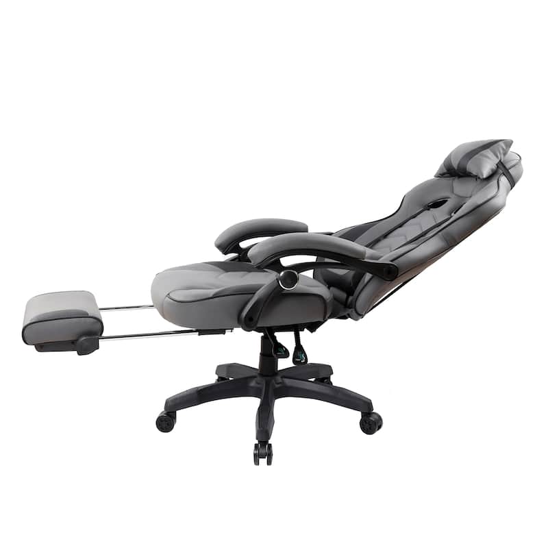 Fully Reclining Gaming Racing Style Executive Chair with Footrest
