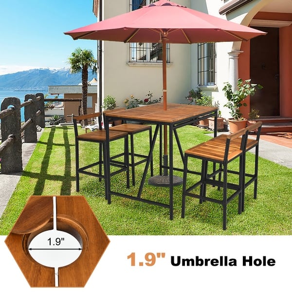 bar height patio umbrellas Aluminum Bottom Pole Ideal for garden 9' Tilt Market Umbrella &