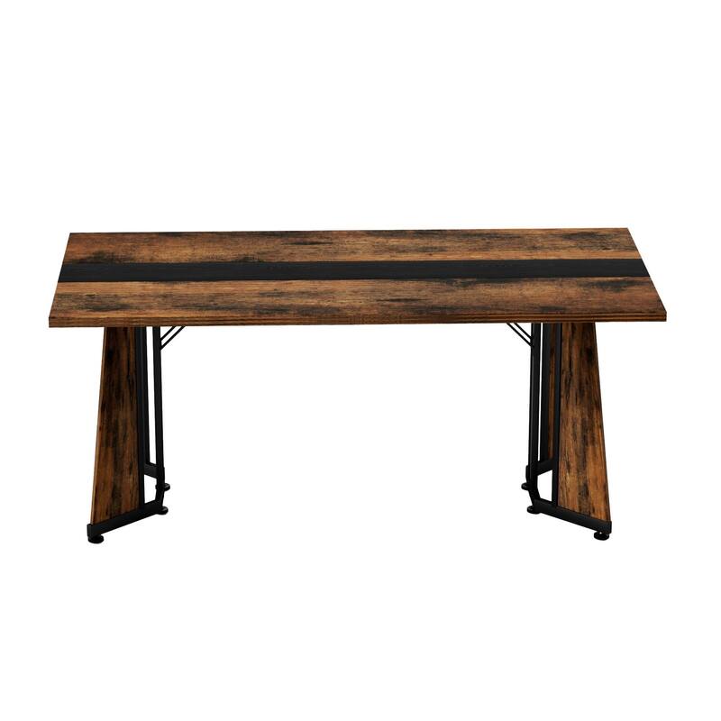 70.9" Rectangular Large Dining Table with Adjustable Legs