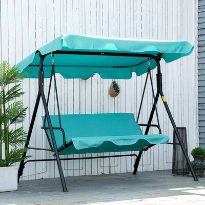 3-Person Steel Porch Swing without Cushions