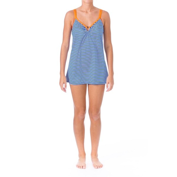 Mainstream Womens O-Ring Striped Swimdress