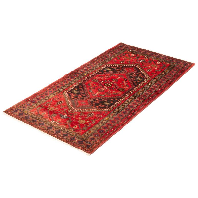ECARPETGALLERY Hand-knotted Andelz Red Wool Rug - 3'7 x 6'9