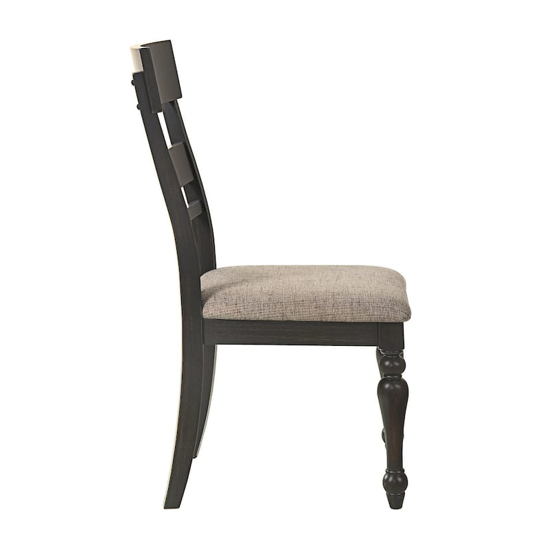 Kavita Charcoal Sandthrough Dining Side Chair (Set of 2)