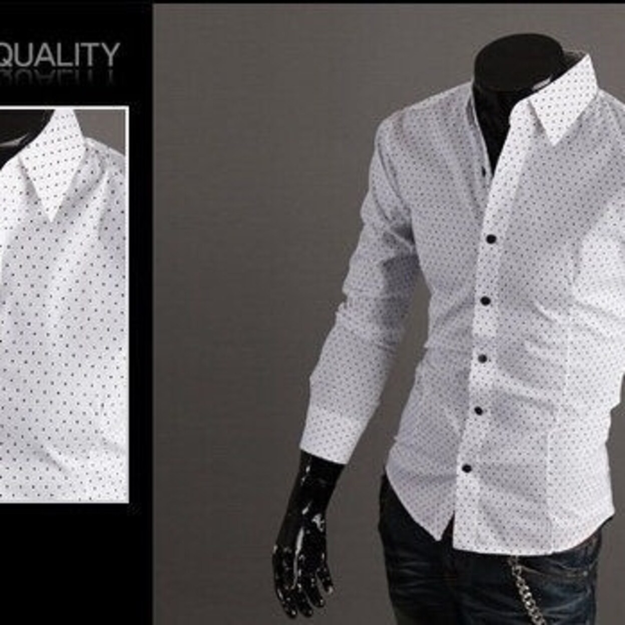 Shop Casual Fashion Classic Mens Long Sleeved Shirt Slim Shirt
