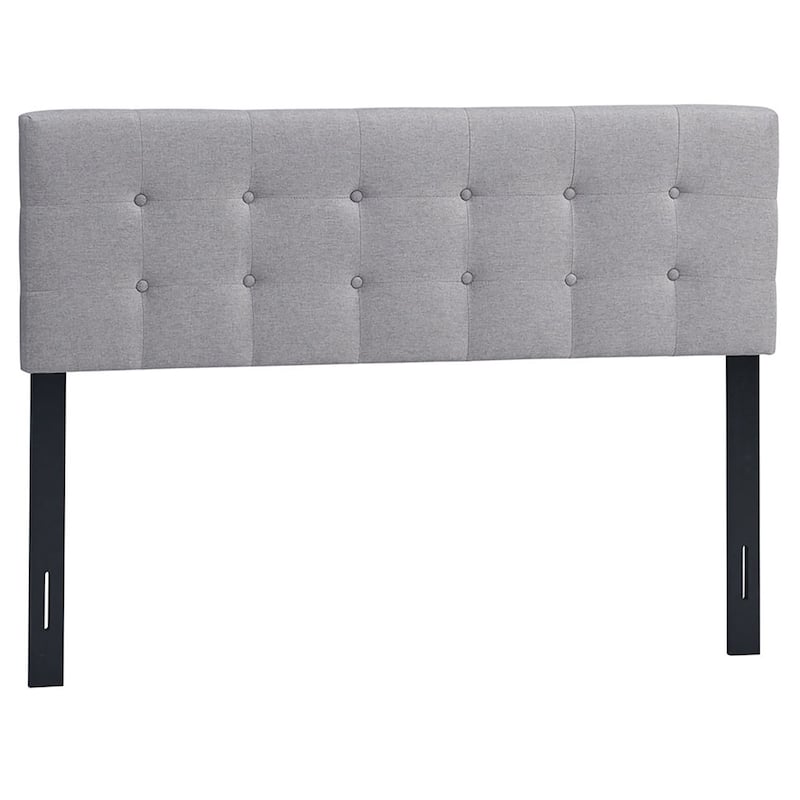 Costway Full/Queen Size Headboard Linen Fabric Upholstered Button - See Details - Grey