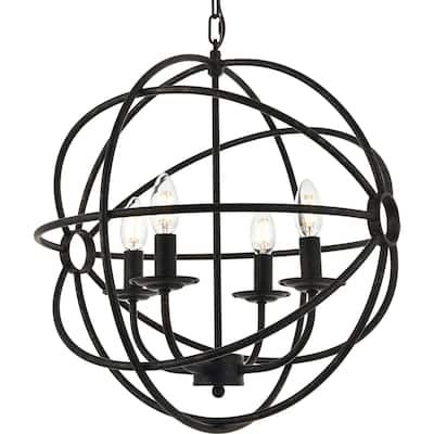 Elegant Lighting Octavia 4 Light 18" Wide Taper Candle Pendant