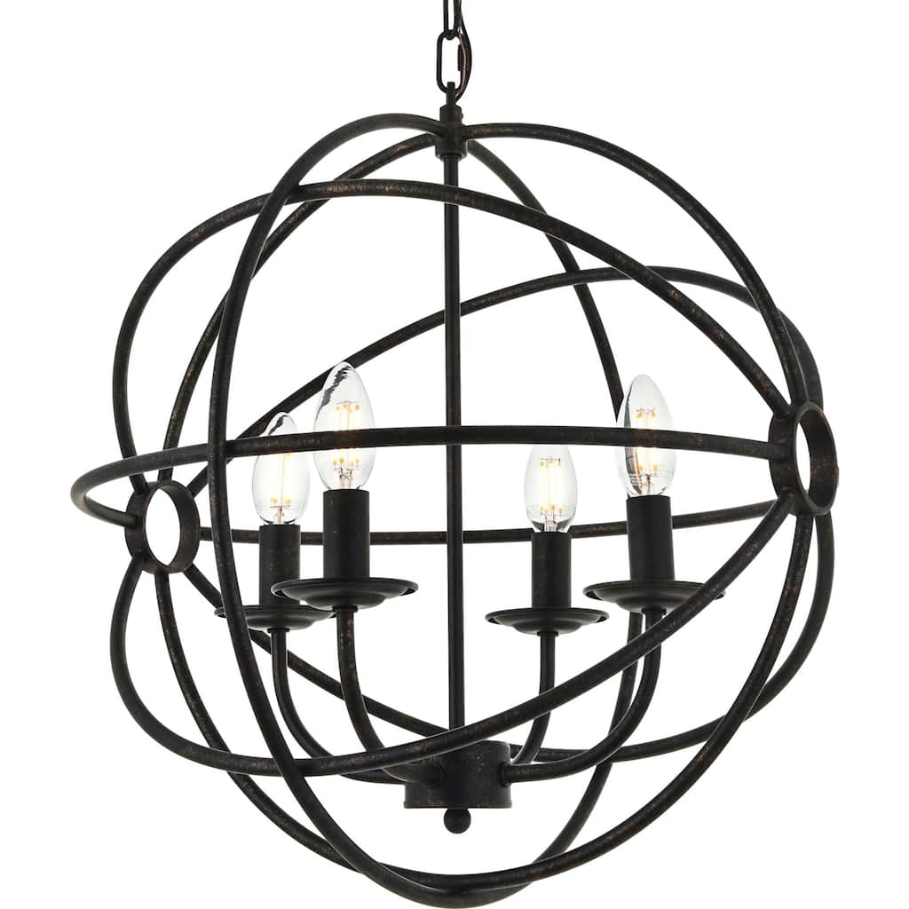 Elegant Lighting Octavia 4 Light 18" Wide Taper Candle Pendant