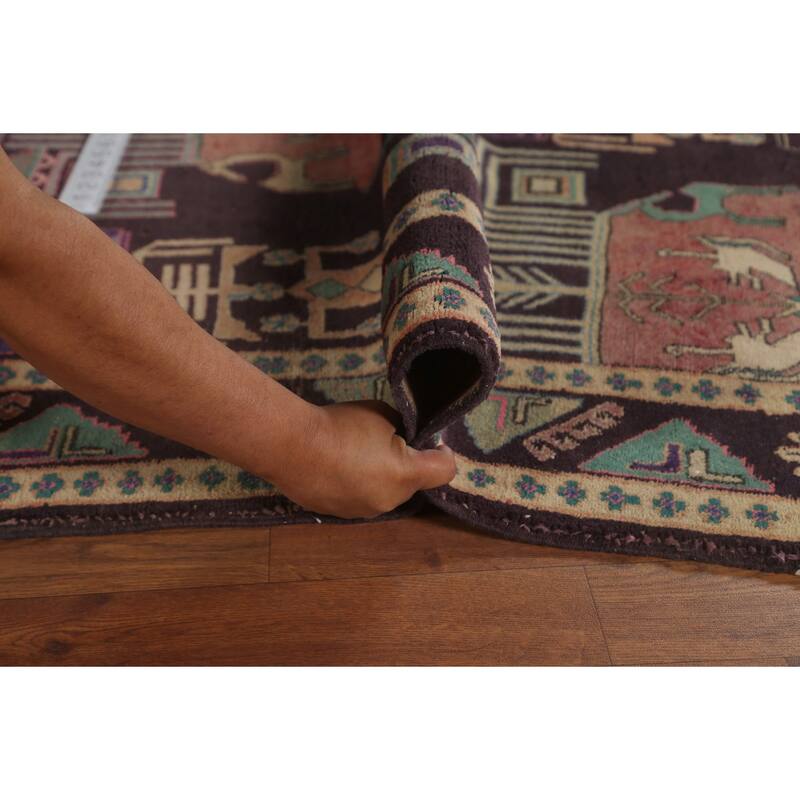 Over-Dyed Ardebil Persian Vintage Area Rug Handmade Wool Carpet - 4'10" x 9'7"