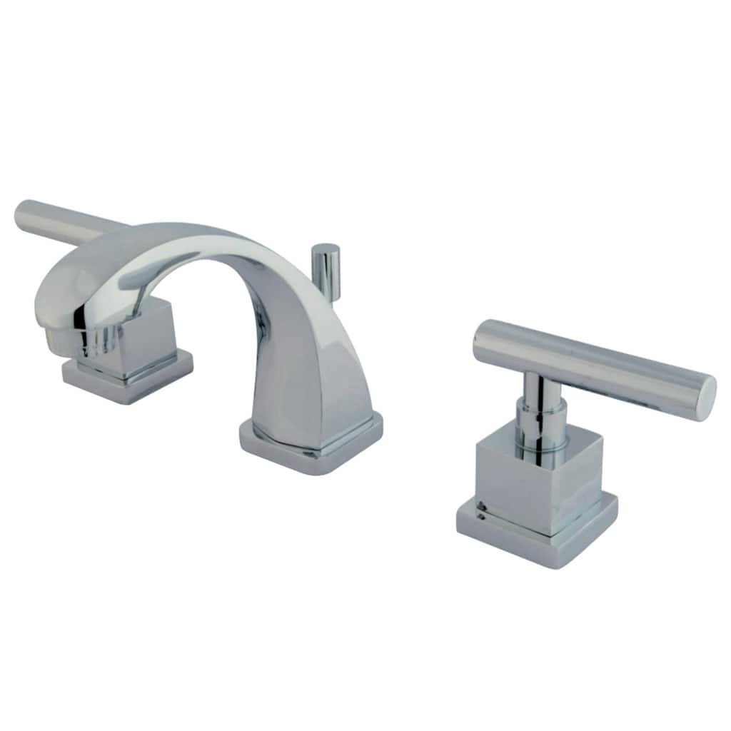 Kingston Brass Claremont Deck Mount Widespread Bathroom Faucet with Brass Pop-Up