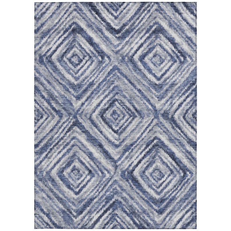 HomeRoots Geometric Transitional Rectangle Outdoor Rug