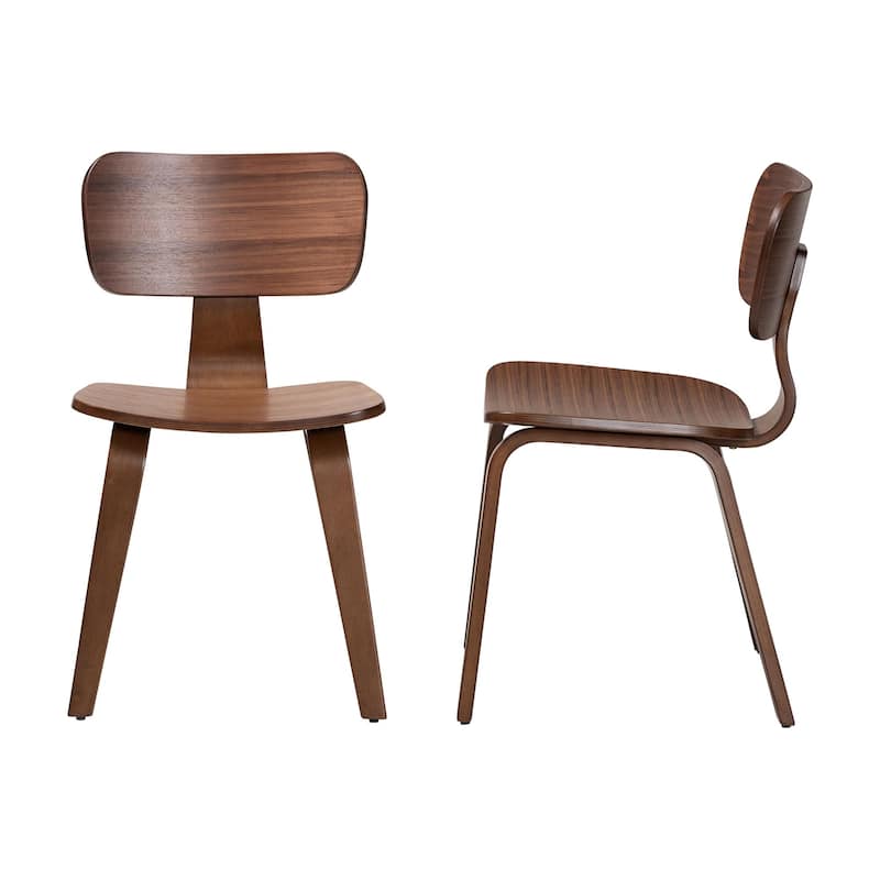 Billie Wood Dining Chair - Bentwood Frame Seating with Contoured Seat and Backrest, Mid-Century Style Side Chair