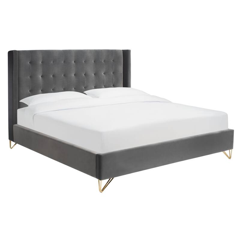 SAFAVIEH Couture Hiawatha Metal Leg Queen Bed