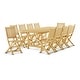 preview thumbnail 2 of 13, Amazonia 11 piece FSC Certified Teak Wood Outdoor Patio Dining Set - Seats 10 - 11 Piece