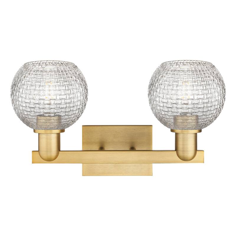 Innovations Lighting Endless Possibilities Arcadia - Athens - 2 Light 17" Basketweave Bath Vanity Light