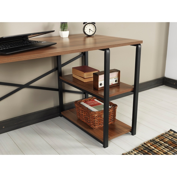 63-Inch Executive Computer Desk, Large Simple Home Office