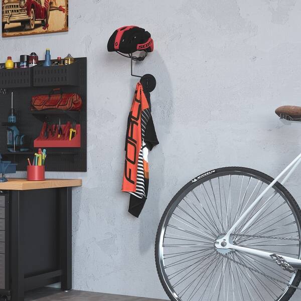 bike and helmet storage LodeStar Cycling Starter Set The Tons Rack is designed to be a perfect storage solution for your cycling gear Wallniture Giro Helmet Holder Wall