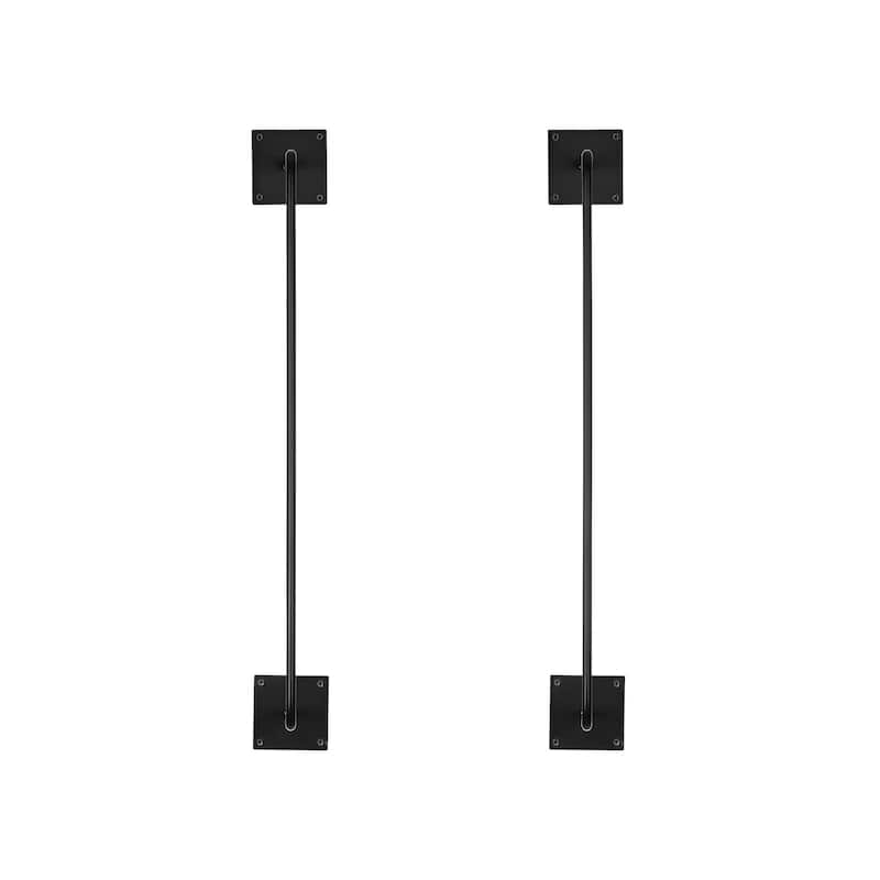 Throne Towel Rack 24" Towel Rack Shower Holder Wall Mount Bathroom Organizer (Black)