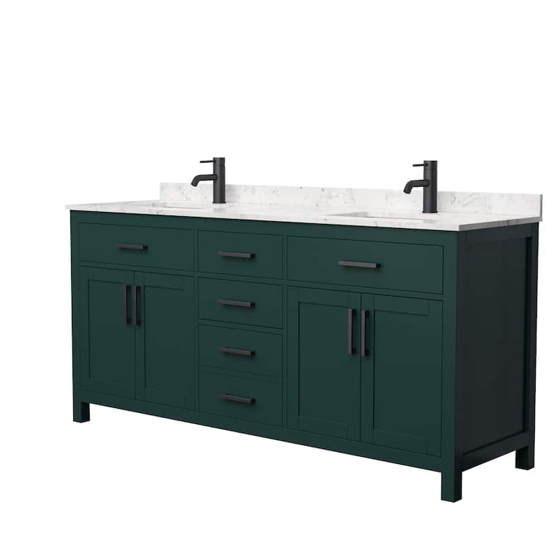 Beckett 72-inch Double Vanity with Cultured Marble Top