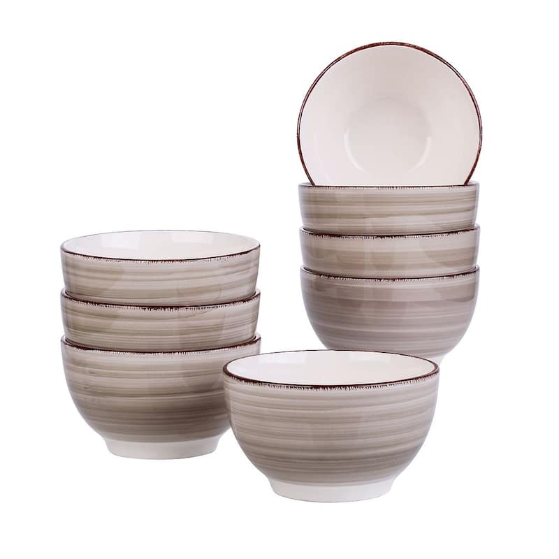 vancasso Bella 5.5 Inch Stoneware Large Serving Bowl Set,24Oz.