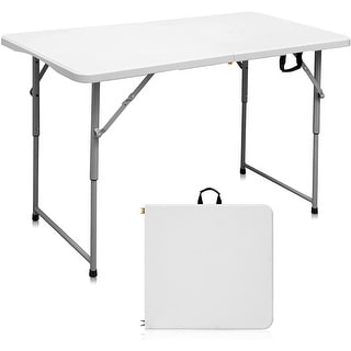 4 ft. Fold-in-Half Banquet Table with Handle - N/A