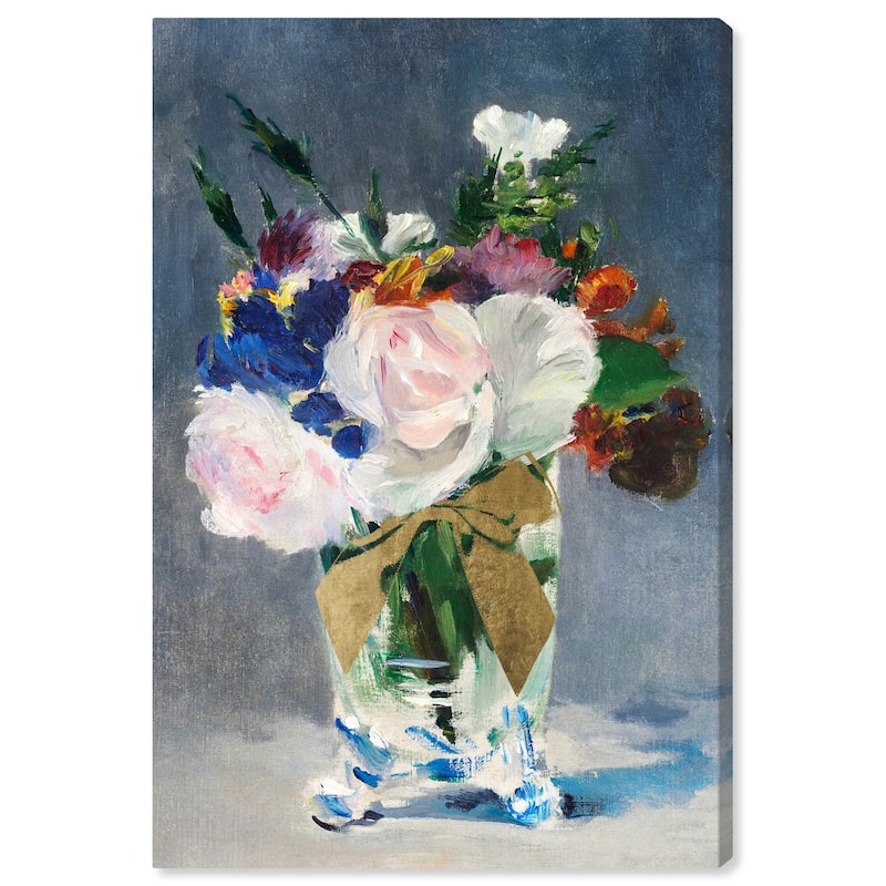 Wynwood Studio Canvas Floral and Botanical Flower Bouquet Classic White and Modern & Contemporary Wall Art Canvas Print