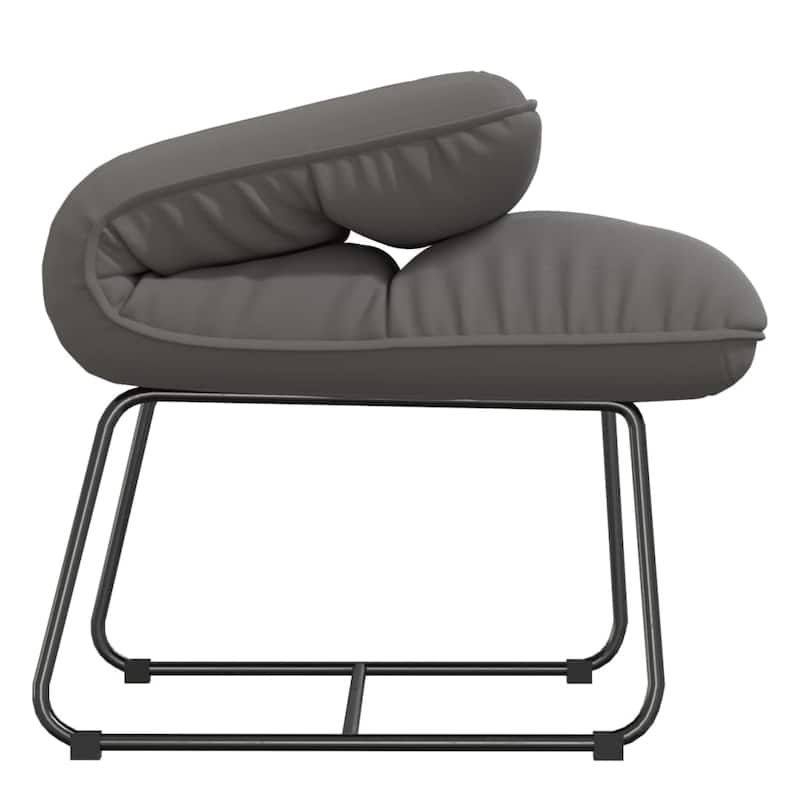 vidaXL Lounge Chair Padded Lounge Seat Accent Chair with Metal Frame Velvet